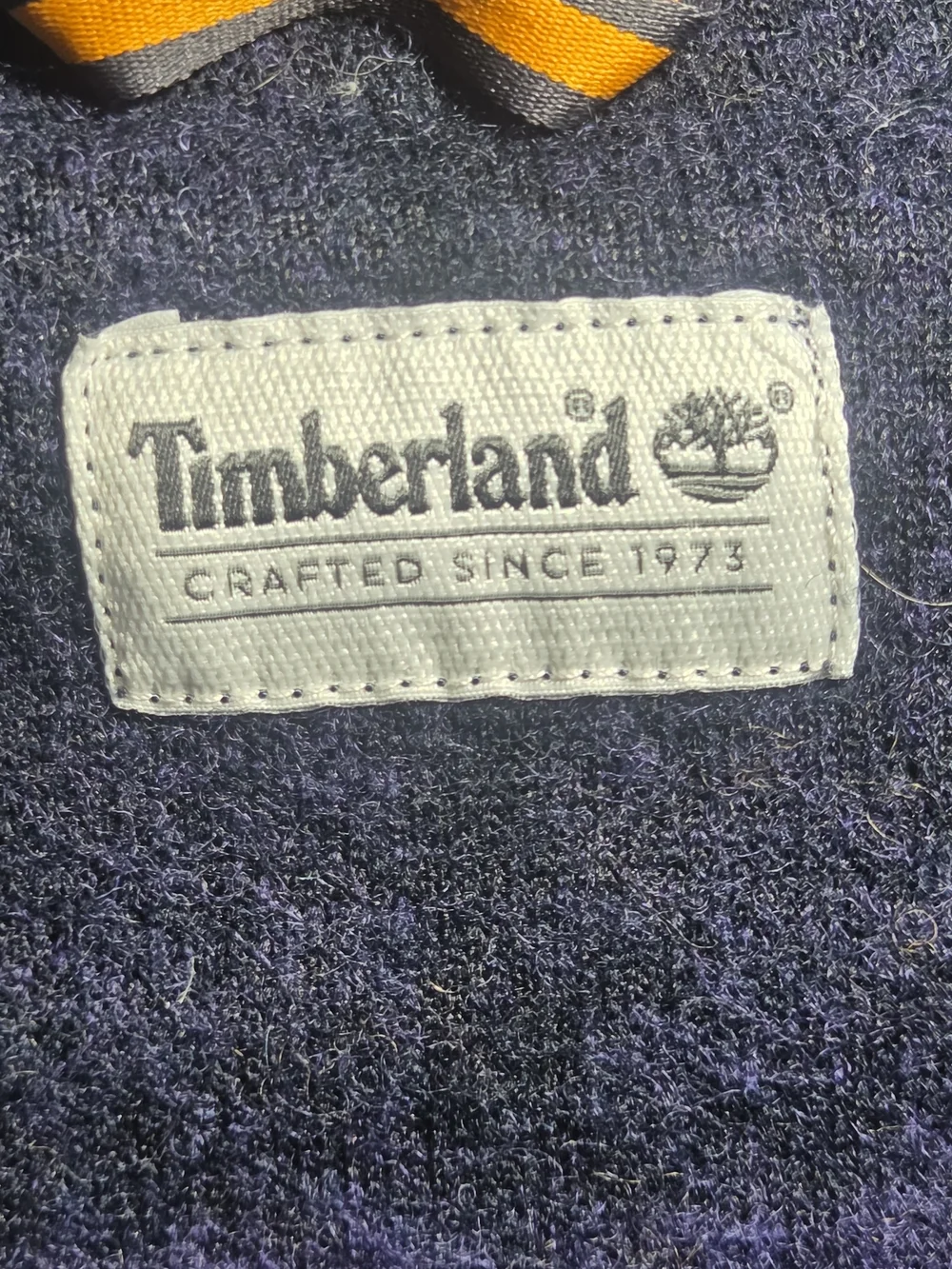 Timberland Wool Blend Heavyweight Plaid Overshirt Jacket Purple Gold Mens Small